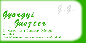 gyorgyi guszter business card